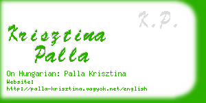 krisztina palla business card